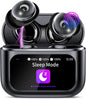 VEKJ Sleep Earbuds, Bluetooth 5.4 Mini Wireless Ear Euds with Multifunctional Touch Screen, 48H Bass Stereo Headphones with Sleep Mode/5 EQ Modes/ENC Noise Cancelling, IPX7 Earphones for iOS Android