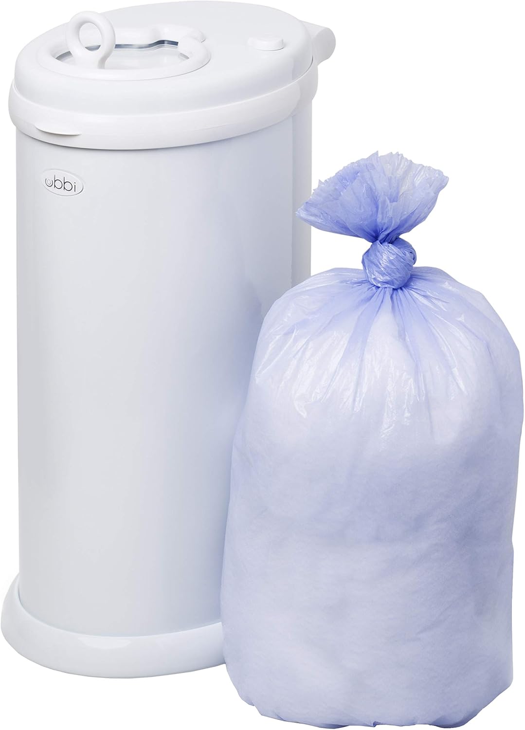 Ubbi Steel Diaper Pail, White