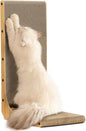 FUKUMARU Cat Scratcher, 26.8 Inch L Shaped Cat Scratch Pad for Indoor Cats | Vertical Cat Scratching Board with Ball Cat Toy, Cardboard Cat Scratcher for Wall Sofa Couch, Kitten Scratching Post, Large