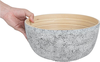 Restaurantware-Bambuddha 15 Ounce Small Salad Bowl, 1 Heavy-Duty Round Salad Bowl - Sustainable, Reusable, Black Bamboo Serving Dish, for Serving Salads, Fruits, and Appetizers