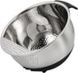 Rice Washing Bowl with Strainer Stainless Steel Quinoa Washer Bowl | Side Drainers Colander for Cleaning Fruits, Vegetables, and Beans - Versatile Kitchen Tool
