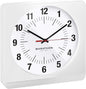 Marathon Studio Edition Jumbo 12 Inch Analog Wall Clock with Auto Back Light. Easy to Read Classic Dial with 12 and 24-Hour Scale - Batteries Included - CL030057-WH-WS-NA (White Case/White Dial)
