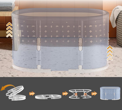 TORIBIO Foldable Bathtub for Adults, Portable Soaking Tub for Home & Travel