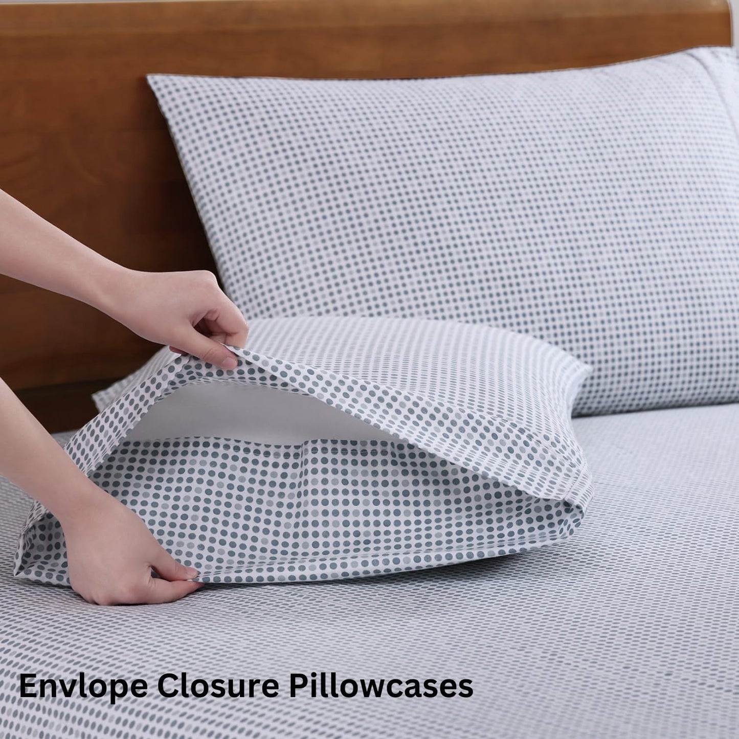 Lane Linen 100% Organic Cotton Queen Sheet Set, 4-Piece Percale Bed Sheets for Queen Bed - Soft, Breathable, Hypoallergenic, Deep Pocket Fits Mattress Up to 15" Deep, Hotel Quality Sheets - White