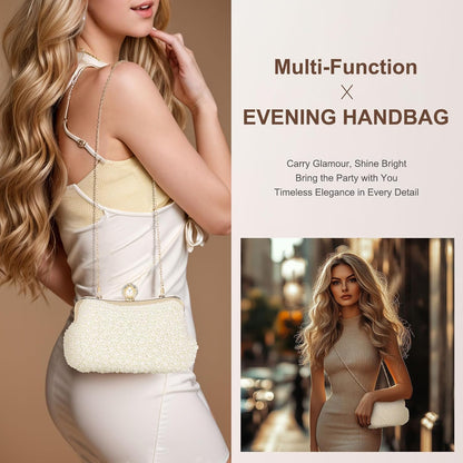 DTGN Clutch Purse Evening Clutch Bag Handbag Cross Body Bag for Women Formal Wedding Club Party