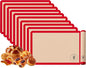 Silicone Baking Mats, Full Size Baking Sheet Liners, Pack of 10 Red