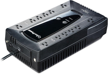 CyberPower AVRG900LCD Intelligent LCD UPS System, 900VA/480W, 12 Outlets, AVR, Compact