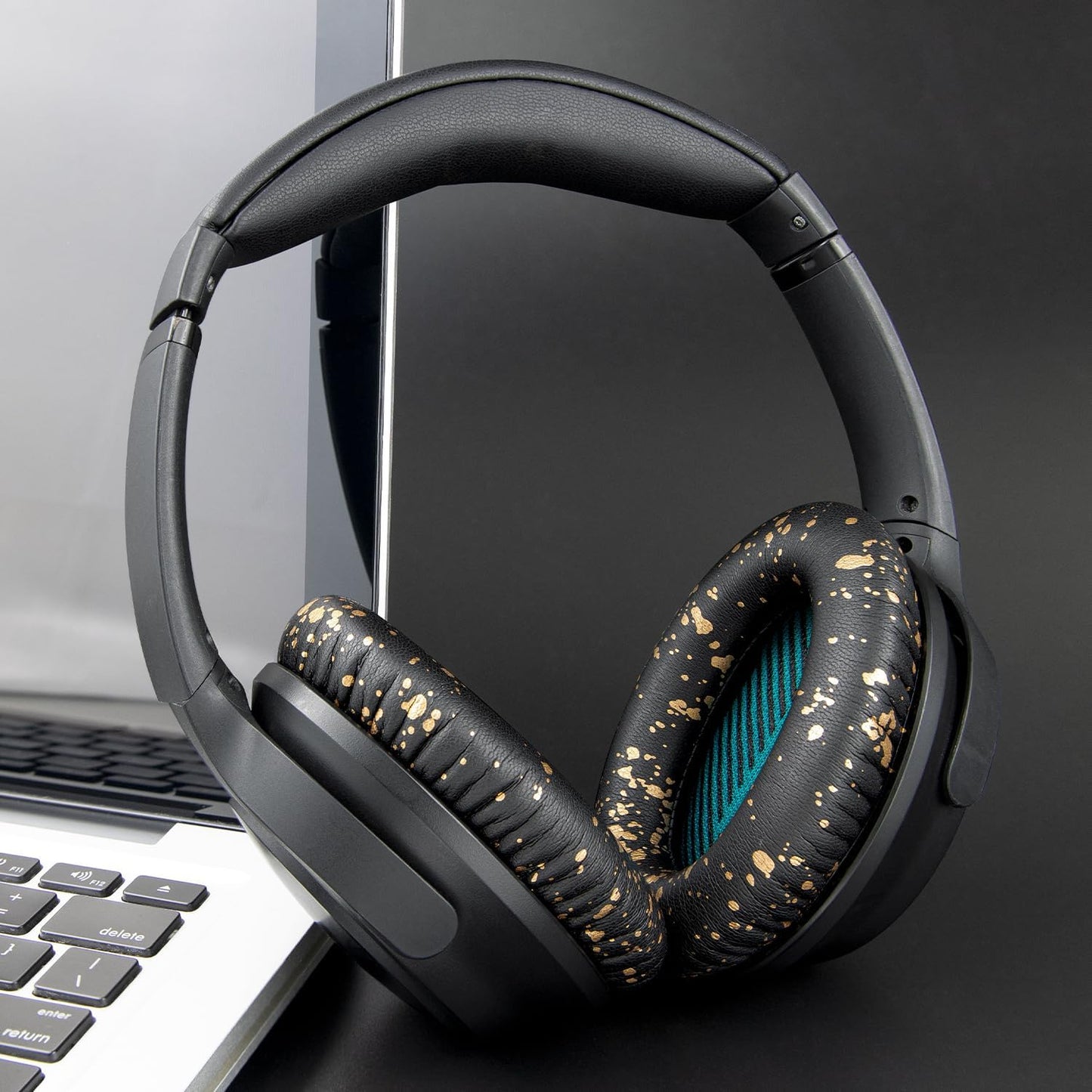 SoloWIT Earpads Cushions for Bose Headphones, Replacement Ear Pads for Bose QuietComfort 15 QC15 QC25 QC2 QC35/Ae2 Ae2i Ae2w/SoundTrue & SoundLink Around-Ear Series - QC25 PL Black&Blue