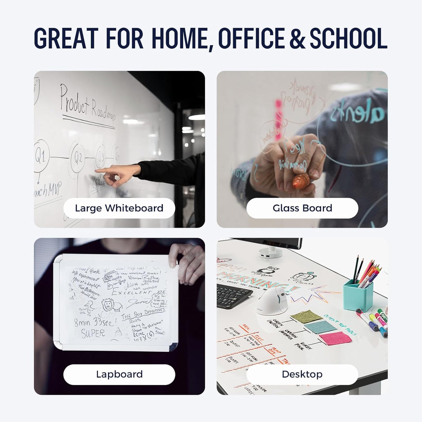 Loukin Whiteboard Cleaning Wipes, Dry Erase Board Cleaning Wipes, Non-Toxic Whiteboard Wipes, 100 Wipes per Canister, 3 Packs