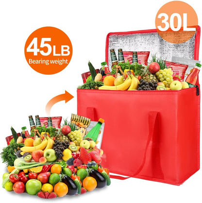Purilite Select™ Insulated Food Delivery Bag – Extra Large Thermal Carrier for Hot &amp; Cold Food Transport