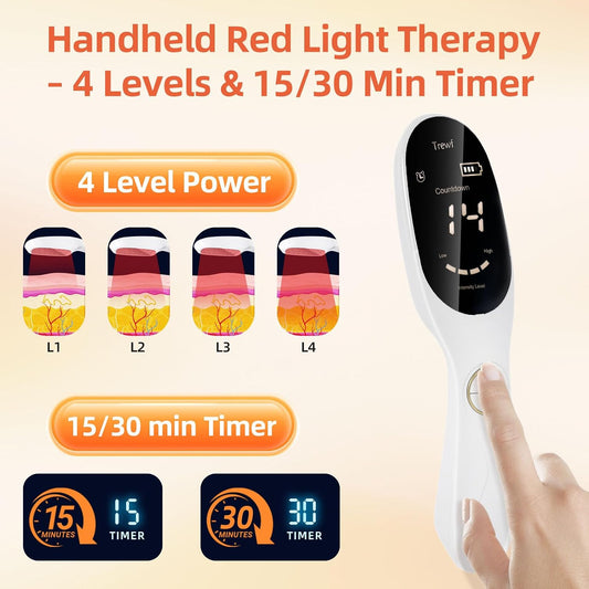 Red Light Therapy Device for Dogs & Cats, Muscle Relief, Handheld Red & Infrared Light for Humans & Pets Daily Use