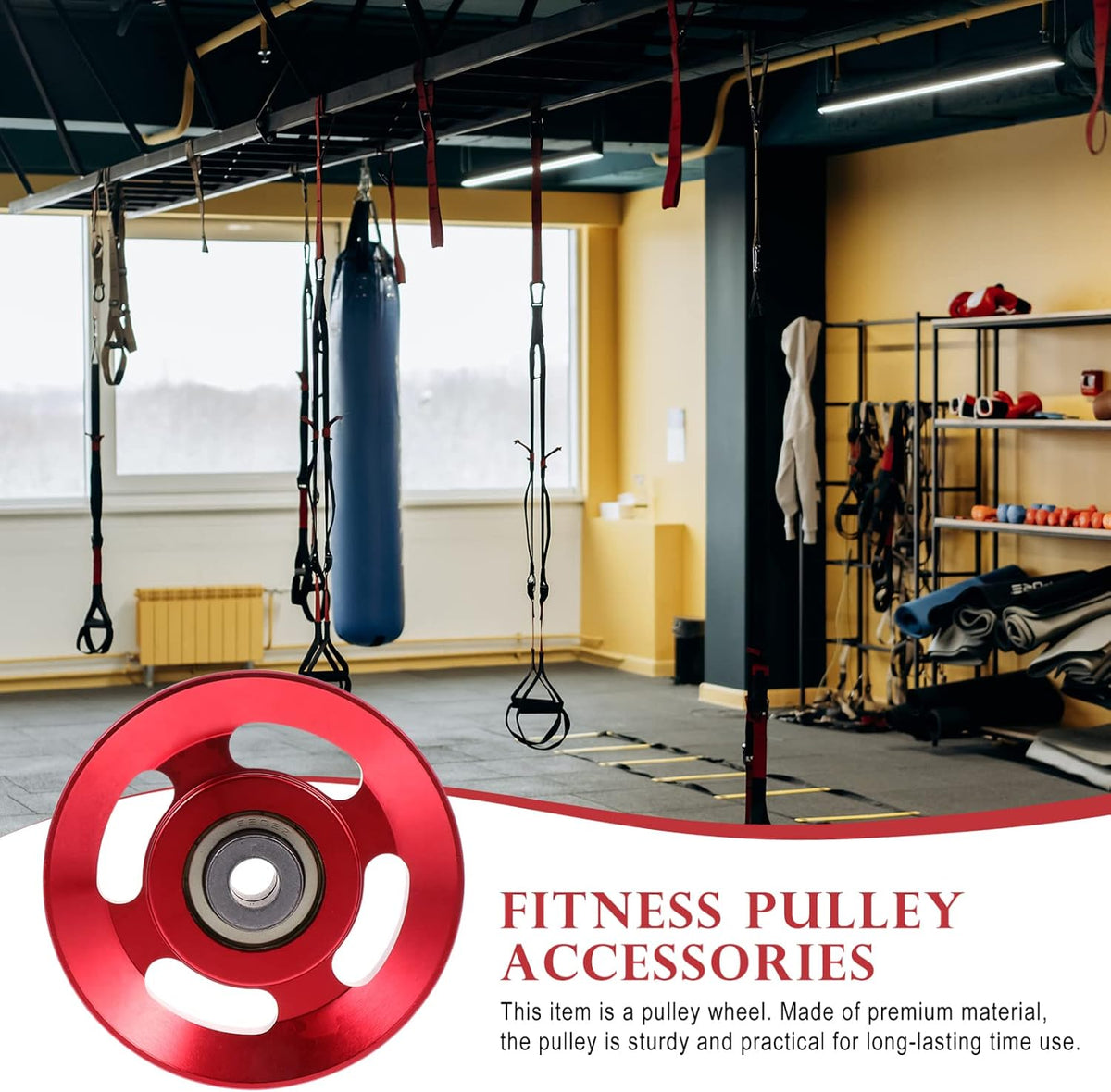 BESPORTBLE 2pcs Household Muscle LAT Biceps Trainer Equipment Degree Cable Accessory Aluminum Pulling Durable Shoulder Back Arm Alloy Machine Pull Practical Gym Pulley System Metal