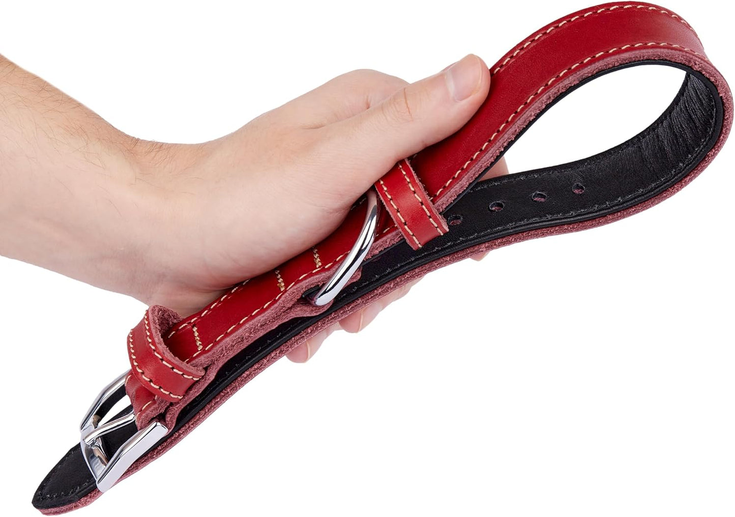 TORRUNA Soft Leather Dog Collar | Dog Collars for Small, Medium and Large Dogs | Durable Heavy Duty Dog Collars