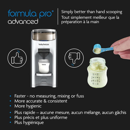 Baby Brezza Formula Pro Advanced Formula Dispenser Machine - Automatically Mix A Warm Formula Bottle Instantly - Easily Make Bottle With Automatic Powder Blending, White