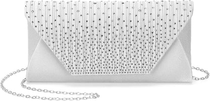 DTGN Evening Bags Clutch Purses for Women Formal, Purse Handbag Crossbody Bag Rhinestone Shoulder Bag for Wedding Party