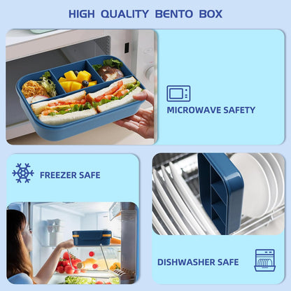 Bento Box Adult Lunch Box -2000 ML Stackable Bento Lunch Box Container with 8 Compartments,Leak-Proof Lunch Containers,Built-in Sauce Container,Utensils,Microwave/Dishwasher/Freezer - Pink