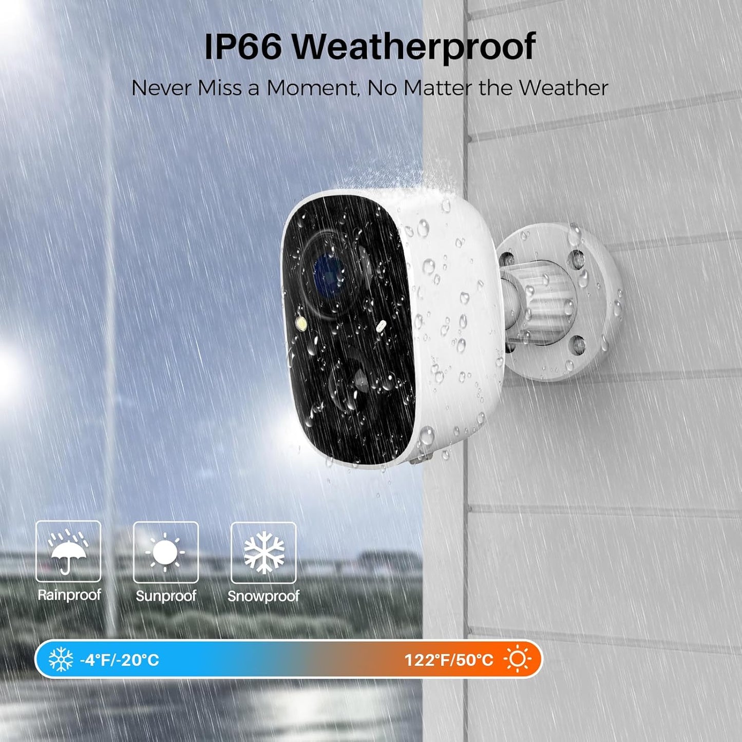 MaxiViz Wireless Camera Outdoor, Battery Powered Security Camera with 2K Color Night Vision, Outside Cameras with AI Motion Detection, 2-Way Talk, IP66 Weatherproof, SD/Cloud Storage, 2 Packs
