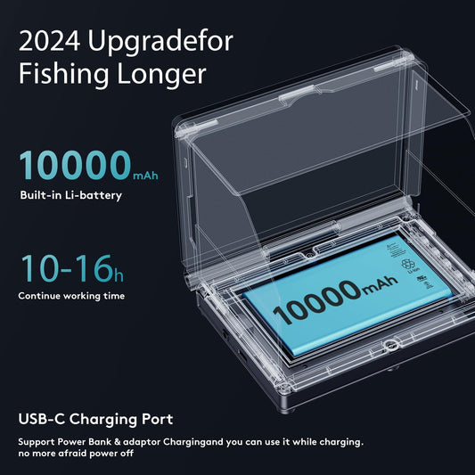 Fourq Underwater Fishing Camera, Fishing Camera with Infrared Night Vision Light, Portable Fish Finder with 100ft Cable, 5 Inch LCD and Upgraded HD Lens for Ice Lake Boat Kayak Fishing - PuriLite