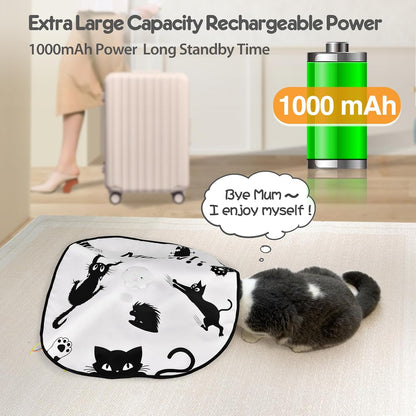 ORSDA Cat Toys Interactive, 4 in 1 Automatic Cat Toy, Hide and Seek, Whack a Mole, Magic Wand, Chasing Feather, with 4 Replacements, USB Rechargeable, for All Breed Sizes