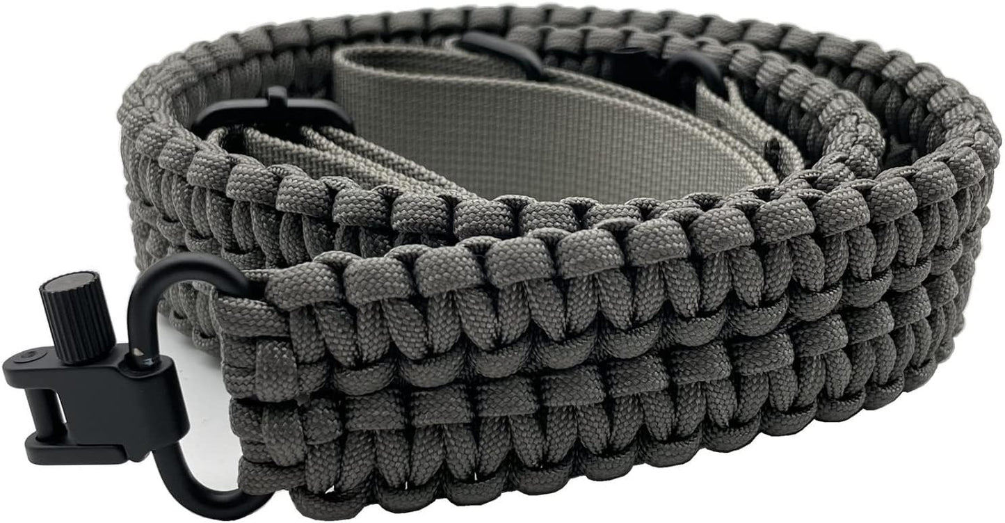 VVAAGG Two-Point Sling with Swivel, Non-Slip Paracord Sling with Adjustable Length Strap