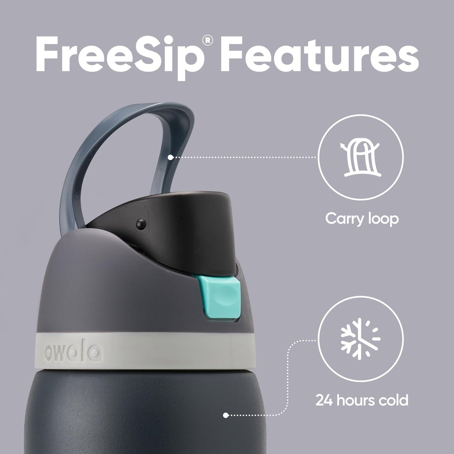 Owala FreeSip Insulated Stainless Steel Water Bottle with Straw for Sports, Travel, and School BPA-Free Sports Water Bottle, 24 oz, Beach House