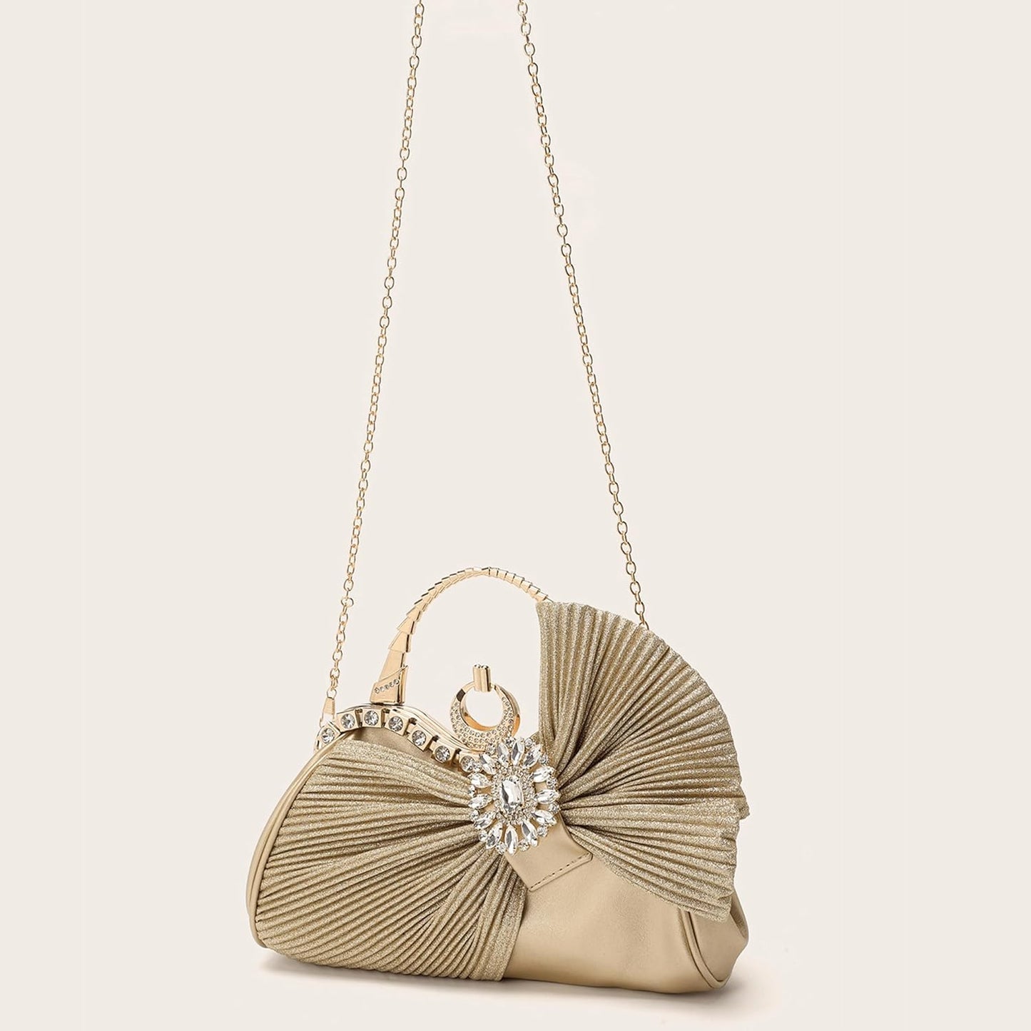 Buric Clutch Purses for Women Rhinestone Evening Handbag Bridal Wedding Prom Purse Formal Party Bow Tie Clutch for Women