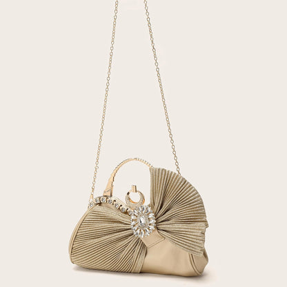 Buric Clutch Purses for Women Rhinestone Evening Handbag Bridal Wedding Prom Purse Formal Party Bow Tie Clutch for Women