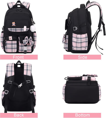 ACESAK Girls Backpack - 3PCS Backpack for Girls Cute School Backpacks for Girls Kindergarten