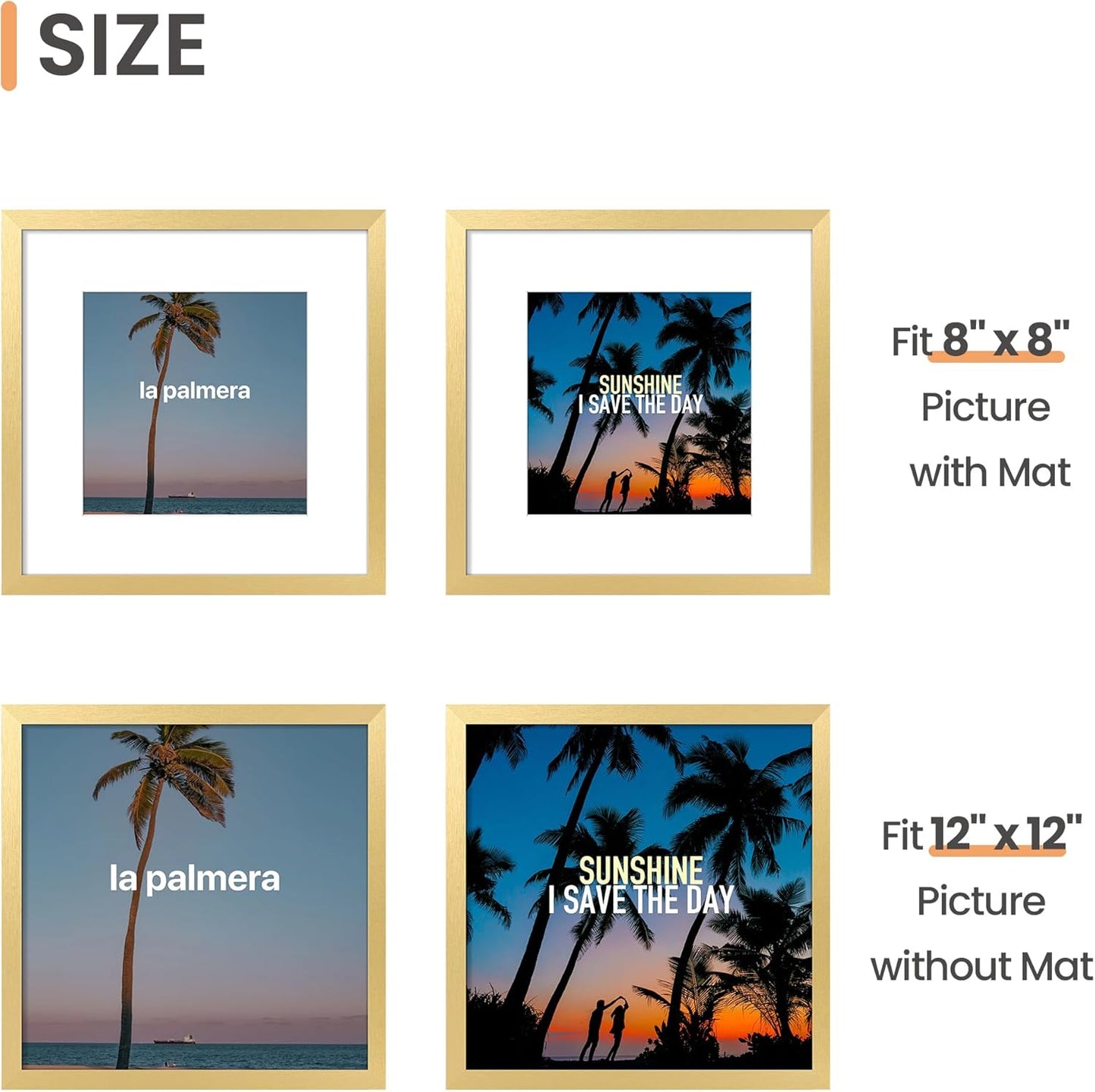 upsimples 11x14 Picture Frame, Display Pictures 8x10 with Mat or 11x14 Without Mat, Wall Hanging Photo Frames, Black