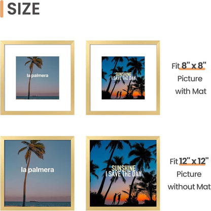 upsimples 11x14 Picture Frame, Display Pictures 8x10 with Mat or 11x14 Without Mat, Wall Hanging Photo Frames, Black