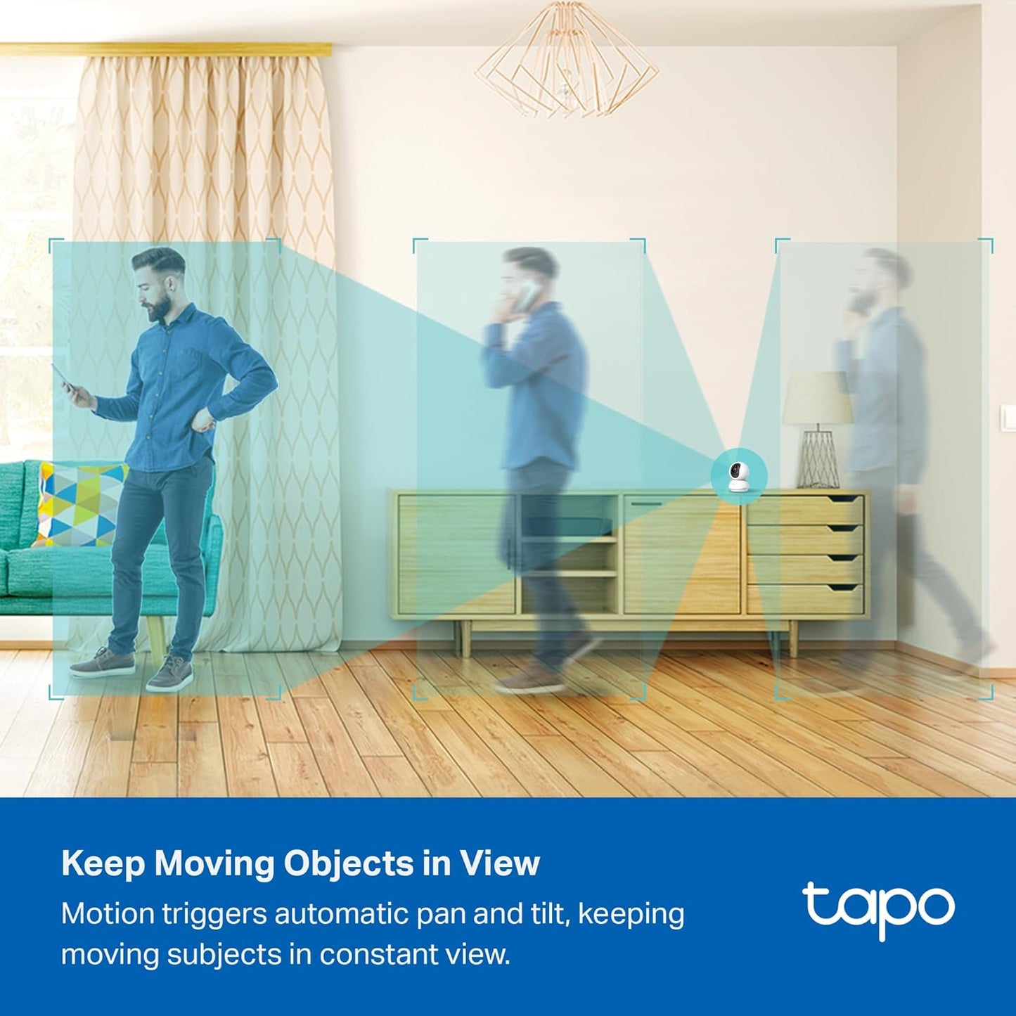 TP-Link Tapo 2K Pan/Tilt Indoor Security WiFi Camera, Baby & Pet Camera w/ 360° Motion Tracking, 2-Way Audio, Night Vision, Cloud & Local Storage (Up to 256 GB), Works w/Alexa & Google (Tapo C210P2)