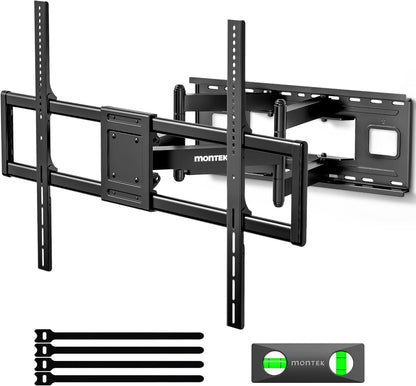 monTEK Heavy Duty TV Wall Mount for 60"–120" TVs, Pre-Assembled & 265lbs 3X Tested, Full Motion TV Mount with Tool-Free Tilt/Swivel/Extension, Max VESA 900x600, Fits 16"/18"/24" Studs - PuriLite