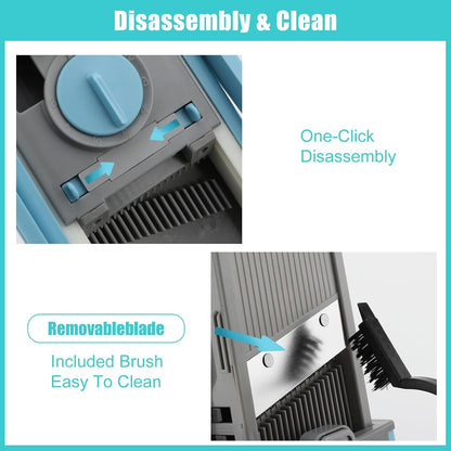 MEKOTRIN Vegetable Chopper Mandoline Slicer for Kitchen, Vegetable Food Slice Potato Slicer Chopper, Veggie Chopper with Container, Adjustable Thickness Julienne + Dicer, Kitchen Tools Gadgets, Green