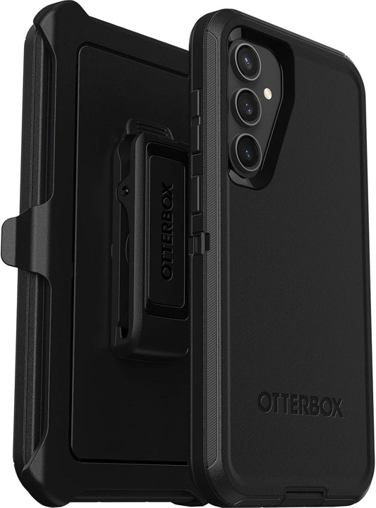 OtterBox Galaxy S23 FE Defender Series Case - Black, Rugged & Durable, with Port Protection, Includes Holster Clip Kickstand