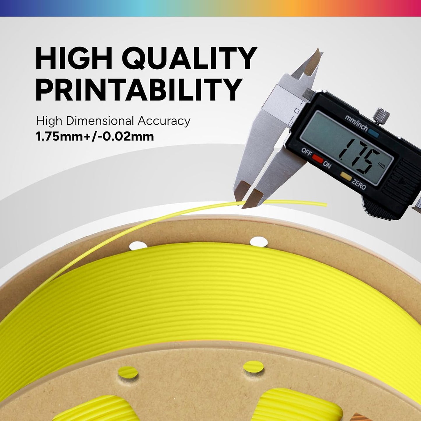 OVERTURE PLA Filament 1.75mm PLA 3D Printer Filament, 1kg Cardboard Spool (2.2lbs), Dimensional Accuracy +/- 0.02mm, Fit Most FDM Printer (Black 1-Pack)