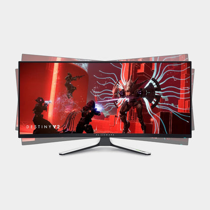Alienware AW3423DW 34.18-inch Quantom Dot-OLED Curved Gaming Monitor, 3440x1440 pixels at 175Hz, 1800R Curvature, True 0.1ms gray-to-gray, 1Million:1 Contrast Ratio, 1.07 Billions Colors - Lunar Light