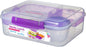 Sistema to Go Bento Box | Lunch Box with Yogurt/Fruit Container | 1.65 L | 6.9 Cup| BPA-Free | Colour May Vary