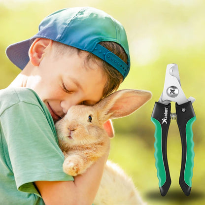 Candure Cat Nail Clippers Stainless Steel Cat Claw Trimmers for Rabbits,Guinea Pigs, Birds, Puppies, Kittens and Small Animals- Pet Nail Clippers for Professional and Home Use (Black)