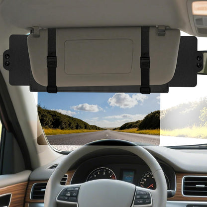 Sun Visor Extender for Car with 2 Side Sunshade, Polarized Car Visor Extender Sun Blocker, UV400 Visor Extender Attachment with PC Lens, Anti-Glare for Safe Driving