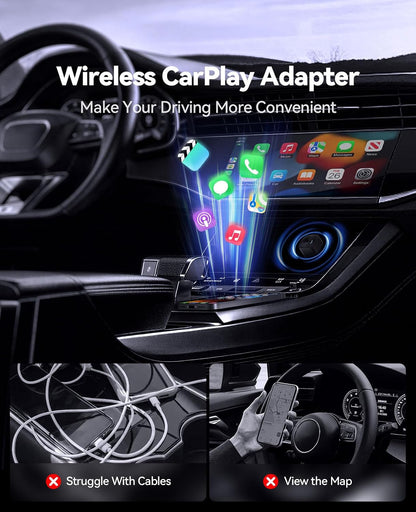 Wireless CarPlay Adapter & Android Auto Adapter, Convert Wired to Wireless