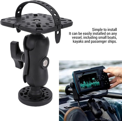 Keenso Fish Finder Mount, Universal 360 Degree Rotating Ball Bracket with ABS Material for Marine Boat Kayak Pontoon Canoe