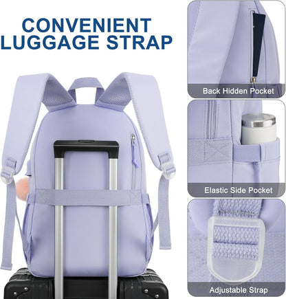 WINDARS Backpacks for Girls, 15.6 Inch School Bag Cute Waterproof laptop Bookbag Large College Backpack for Teen Women Students Anti Theft Travel Daypack Black