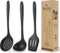 Duxtop Silicone Kitchen Utensils Set, 3 PCS Silicone Cooking Utensils for Non Stick Cookware, Perfect Kitchen Tools with Spatula & Spoon & Colander, Dishwasher Safe
