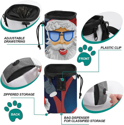 Osbang Dog Treats Pouch Pet Training Bag Dog Walking Bag Carry Kibble Snacks Toys for Dog Training Reward (Man 4.7 * 4 * 5.1 Inches)