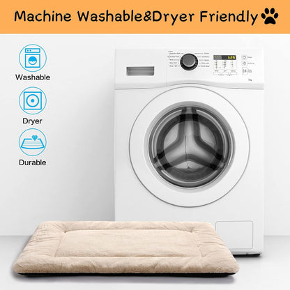 VERZEY Medium/Large Dog Bed Mat Crate Pad, 36" Metal Crates Fit, Ultra-Soft, Machine Washable & Anti-Slip Kennel Mat, Cozy Sleeping Mat for Medium/Large Dogs, Gray, 36L x 23W x 1H Inches
