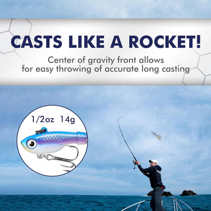 TRUSCEND Fishing Spinners with Unique Double Spoons, Nano-Plated Rooster Tail Fishing Lures with Copper Body & Blade, Great Action Blade Bait for Bass Trout Walleye, Freshwater Ice Fishing Jigs