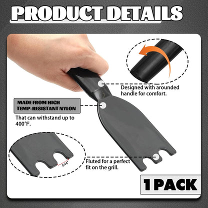 TonGass Grill Scraper for George Foreman Indoor Grills & Most Other Indoor Grills with Grooves, Heat-Resistant Grill Spatula