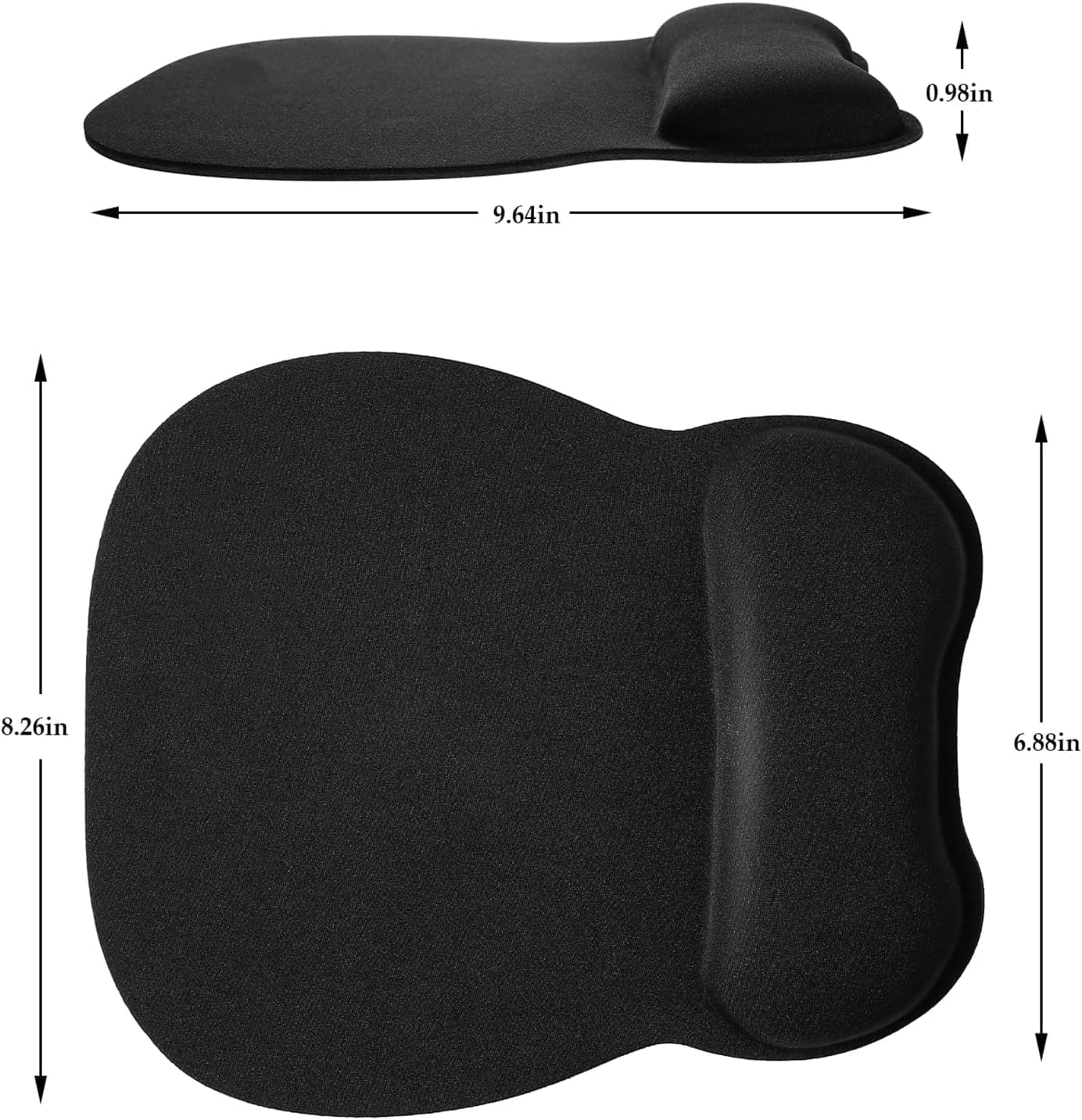 Ergonomic Mouse Pad with Wrist Support | Memory Foam Mousepad for Office and Gaming | Non-Slip Base Computer Mouse Pad | Smooth Tracking Desk Accessory | Comfortable Wrist Rest Mouse Pad - PuriLite
