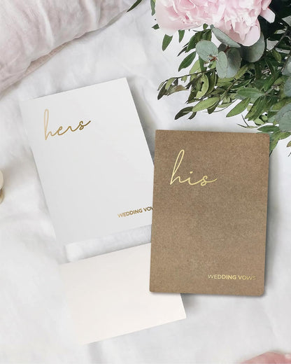 GroomBrideGifts Wedding Vow Book for His and Hers, Soft Touch, Perfectly Sized Bride and Groom Vow Books, Wedding Essentials, Wedding Registry Ideas, His and Hers Gifts