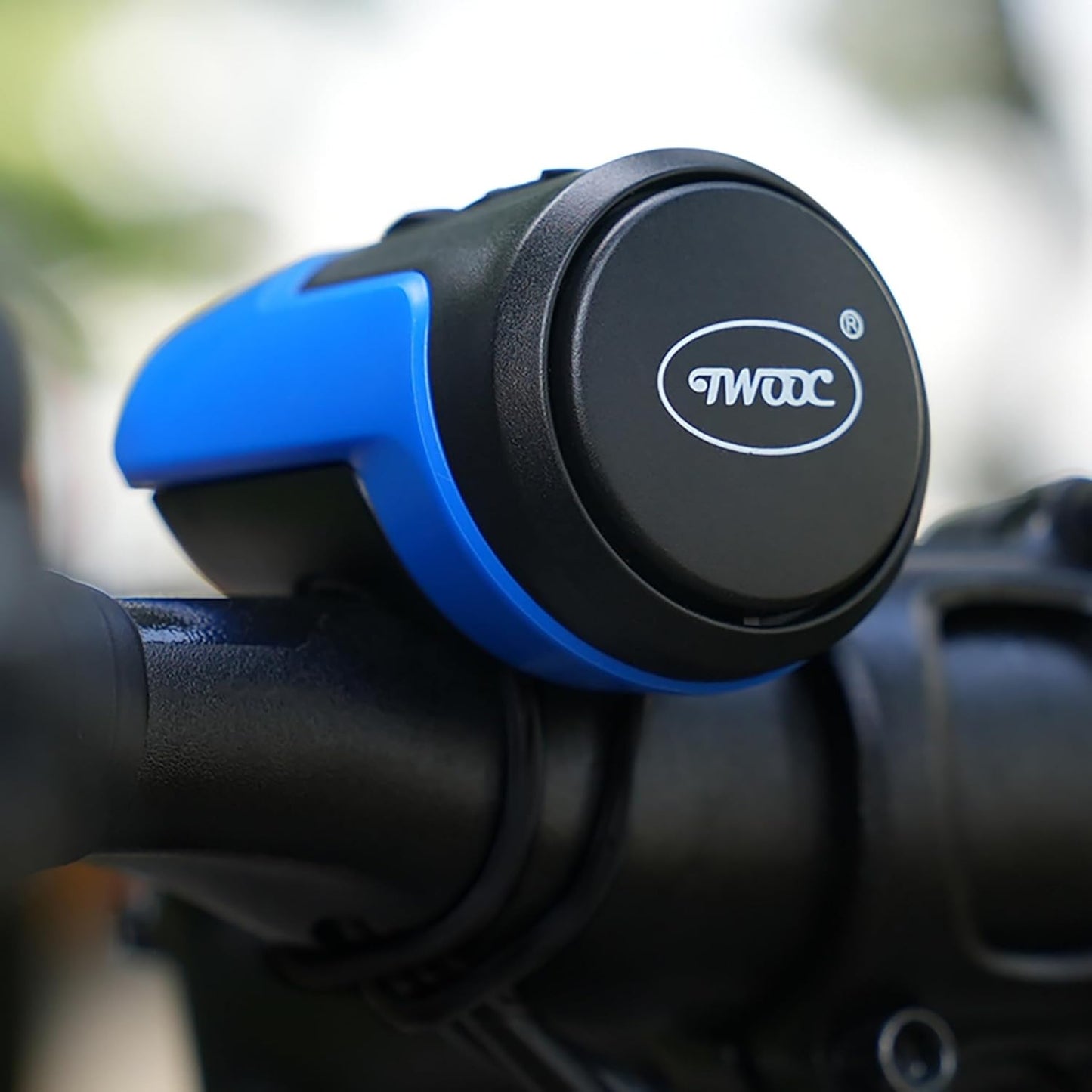 Electric Bike Horn with Control Buttons, Black, Waterproof Design